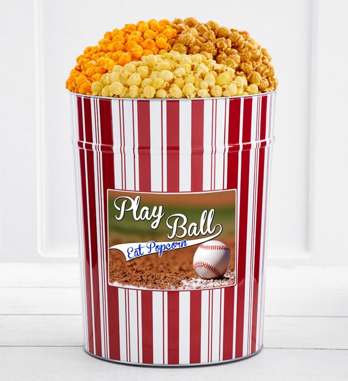 Tins With Pop® 4 Gallon  Play Ball Eat Popcorn